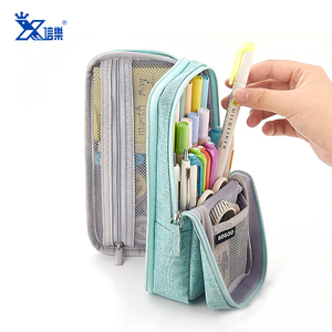 Commercio all'ingrosso Multi-funzione di Cerniera Morbido Stand Up sacchetto di Scuola Della Cancelleria Del Sacchetto Della Cassa di Matita - Product Image 3