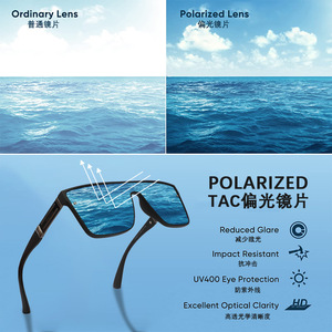 Lunettes de soleil polarisées TAC UV400 à monture intégrale pour le cyclisme et les sports de plein air P1849 - Product Image 1