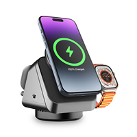 Support de charge pour smartphone, écouteurs et montre, fabrication OEM ODM AFY, corps rotatif, chargeur sans fil magnétique 3 en 1 rapide 15W
