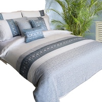 Couette queen size en tissu jacquard de luxe, ensemble de literie avec housse de couette, haute qualité