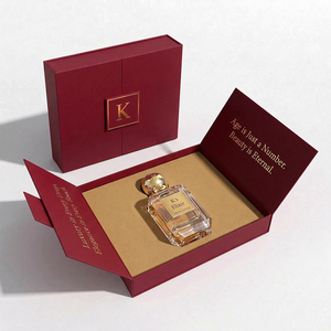 Exquisita Caja de Regalo con Doble Puerta Magnética en Forma de Libro, Caja Rígida de Papel de Lujo, Elegante Caja de Regalo para Perfumes - Product Image 1
