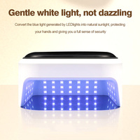 Iksbeauty 128W Sèche-manucure professionnel sans fil Rechargeable LED Lampe à ongles UV pour Gel Polish Durcissement Noir Main Plastique
