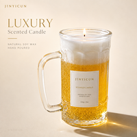 Bougie parfumée en forme de chopes à bière personnalisées, en cire de soja et gelée, commande mixte, vente en gros, usine, OEM, marque privée, parfums et couleurs sur mesure, en vrac