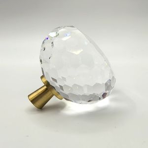 ידיות קריסטל יוקרתיות קלות משקל, ידיות פליז לארונות, ידיות למגירות שידות, ידיות זכוכית לחומרי ריהוט לבית ולמטבח - Product Image 6