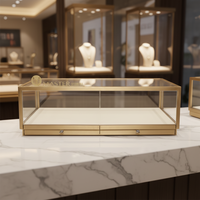 Vitrine de comptoir moderne MASTER, vitrine à bijoux en verre haute transparence, 90*49*28cm, vitrine de présentation de bureau personnalisée