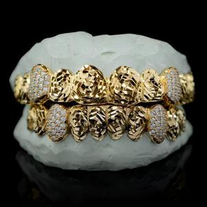 Moissanita Premium al por Mayor, Grillz de Plata 925 con Acabado de Polvo de Diamante, Joyería Dental Personalizada, Regalo de Boda, Estilo Hip Hop - Product Image 2