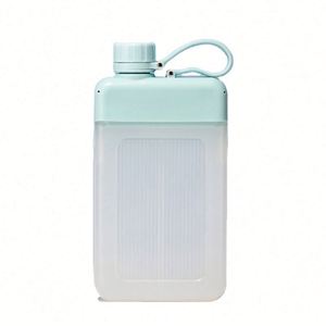 Eco-friendly Reusable Hot Selling Personalized Portable <b>Drop</b> New Creative Anti-hand square Plastic Water Bottle - Product Image 1