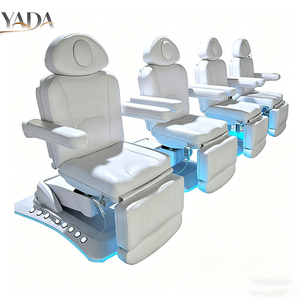 Table de massage électrique hydraulique pour esthéticienne, <span class=keywords><strong>lit</strong></span> de beauté pour salon, avec repose-jambes rétractable pivotant à 360 degrés, idéal pour soins du visage et extensions de cils - Product Image 1
