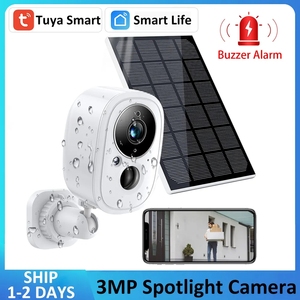 GlomarketTuya 3MP WiFWiFi Security <b>Camera</b> with PIR Motion Detection, Two-Way Audio, Cloud 5200mAh Battery for Home Outdoor - Product Image 2