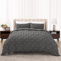 Housses de couette en microfibre délavées, 3 pièces, style Boho, personnalisé, pour la maison, broderie, Shabby Chic, vente en gros