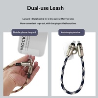 Cordon de téléphone portable tressé en métal coloré avec câble de données Type-C, prend en charge la charge rapide DP240W et le transfert de données