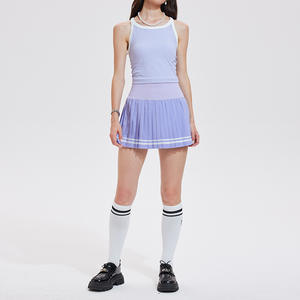 ชุดเทนนิสฤดูร้อนคุณภาพสูงสำหรับผู้หญิง กระโปรงกีฬาพร้อมเสื้อท่อนบน กระโปรงพลีทสำหรับกอล์ฟ ชุดกีฬา - Product Image 5