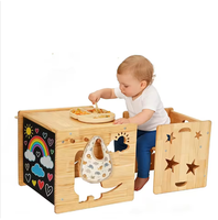 Table de sevrage en bois au design moderne Montessori avec tableau noir pour enfants de 1 à 3 ans, pour une utilisation dans le salon