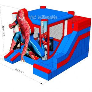 Sân chơi bơm hơi <span class=keywords><strong>Spiderman</strong></span> lâu đài <span class=keywords><strong>bouncy</strong></span> nhà bị trả lại với trượt nhảy <span class=keywords><strong>Inflatable</strong></span> lâu đài trượt với hồ bơi cho bé - Product Image 6
