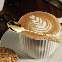 Creatieve roestvrijstalen roosvormige theelepels, koffielepels en dessertlepels set voor bruiloften en restaurants