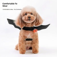 Costume d'Halloween Woobulsland pour chat fantôme et ensemble de déguisement pour chien avec ailes de chauve-souris en feutre, 2 styles