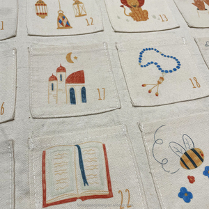 Thème d'aventure avec 30 poches spacieuses Bonbons et petits jouets Calendrier de l'Avent du Coran <span class=keywords><strong>vide</strong></span> - Product Image 3
