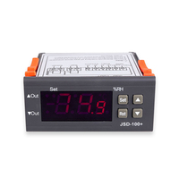 Régulateur LCD DHC-100+ 230V pour chambre froide, contrôleur numérique d'humidité de réfrigération à LED noir
