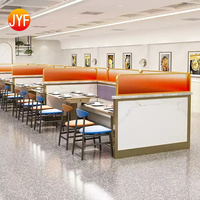 H6008 Cloison de séparation décorative en acier inoxydable sur mesure pour restaurants, séparateur de table en métal pour cabines de salle à manger