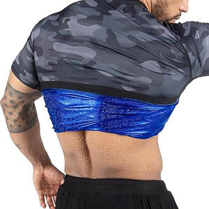 T-shirt de sudation à manches courtes pour homme - Haut thermique camouflage avec gaine amincissante pour une perte de poids rapide - Product Image 4