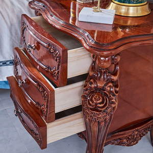 Table de chevet pratique, table de chevet en bois durable, table d'appoint de chambre à coucher au design classique pour la maison, la chambre à coucher - Product Image 3