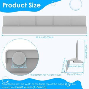Protection anti-éclaboussures en silicone pour évier de cuisine, avec ventouse antidérapante puissante, pour le lavage de la vaisselle et le robinet - Product Image 3