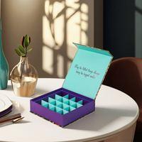 Ventas al por mayor de lujo hecho a mano caja de chocolate impresión personalizada imán de cartón rígido San Valentín dulces fechas Cajas de Regalo