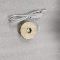 Lampe de nuit créative DIY moderne en bois 3D avec boule de cristal, base LED blanc chaud, alimentation par piles ou prise secteur, 50000 heures, YUENIUNIU