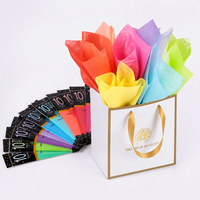 Papier de soie coloré pour cadeaux, 14g, 10 feuilles, pour emballage cadeau, sacs cadeaux pliés, décoration, papier de soie pour emballage cadeau
