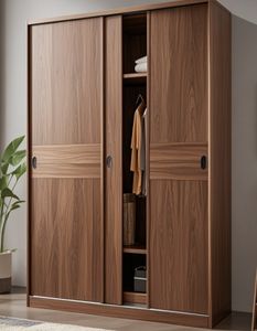 Armoires coulissantes de style moderne, meubles de chambre à coucher à 2 portes en bois pour la maison ou l'hôtel - Product Image 4