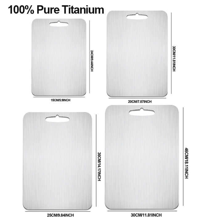 Stainless Steel Titanium Cutting Board Dishwasher Safe for All Foods