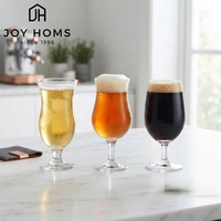 Verre à bière Pilsner personnalisé avec logo laser, vente en gros, tulipes classiques modernes, grand gobelet transparent pour bar