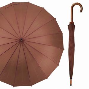 16K ahşap J kolu şemsiye klasik güçlü düz Somebrilla şemsiye UV açık iş hediyeler için gümrükleme satış toptan - Product Image 1