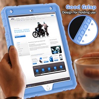 Housse de tablette pour enfants antichoc en silicone pour iPad 9ème génération, étui de 10,2 pouces avec support, 2021