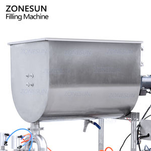 ZONESUN ZS-GTFS2 Semi Automatique Chutney <span class=keywords><strong>Vinaigrette</strong></span> <span class=keywords><strong>Vinaigrette</strong></span> Sauce Bouteille Haute Viscosité Pâte Machine De Remplissage Avec Mélangeur Et Réchauffeur - Product Image 2