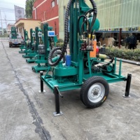 Machine de forage de puits d'eau automatique diesel, moteur portable, profondeur 150 m, foreuse rotative pour l'irrigation