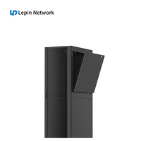 Armoire réseau 20U sur mesure de l'usine Ningbo Lepin, rack de serveur 18U mural avec porte en verre noir et serrure pour l'entrée des données