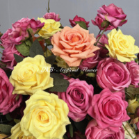 Boules de fleurs à bas prix de 50 cm, arrangement de roses, centre de table de mariage, centre de table bordeaux, boules de fleurs