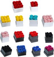 Eeuwige Roos voor Moederdag Cadeau Echte Aanvoelende Rozen Langdurige Rozen Groothandel Ge conserveerde Bloemen in Vierkante Doos