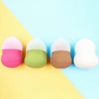 Éponge de maquillage en microfibre en forme de gourde, en gros, avec logo personnalisé, professionnelle, double usage sec/humide, douce