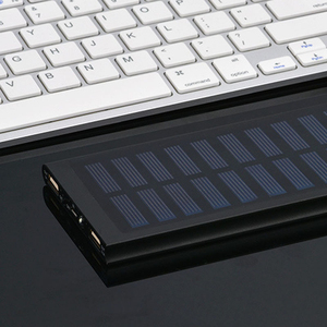 Mỏng Hợp kim nhôm năng lượng mặt trời ngân hàng điện cho điện thoại di động sạc 10000mAh xách tay bên ngoài pin dự phòng ngân hàng điện 20000mAh - Product Image 5