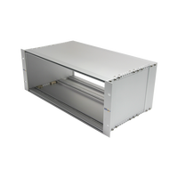 RDEKONO Rackmount Subrack Eurorack 19 pouces, armoire subrack avec rails horizontaux, panneau latéral en aluminium personnalisé