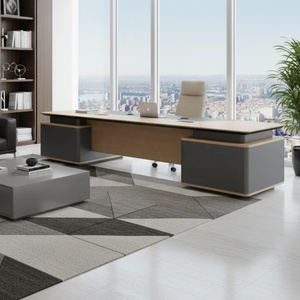 ชุดโต๊ะทำงานผู้บริหารไม้ขนาดใหญ่สไตล์โมเดิร์น สำหรับสำนักงานที่บ้านและอาคารสำนักงาน - Product Image 2