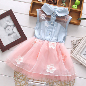 Vente en gros de vêtements pour enfants, robe rouge sans manches pour enfants, robes de fête pour enfants avec tutu - Product Image 1