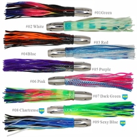 Leurre de pêche à la traîne en métal robuste avec tête flash miroir pour la pêche en haute mer de gros poissons (Thon, Marlin, Voilier, Wahoo, Mahi)
