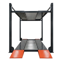 Élévateur de stationnement robuste 3 tonnes à 4 poteaux pour 3 véhicules, hydraulique monocylindre, empileur de véhicules à 3 niveaux, durée de vie 10 ans, garantie 18 mois
