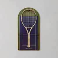 Bingkai pajangan raket tenis dinding, kotak pajangan akrilik, hadiah kenang-kenangan khusus, seni dinding dekoratif untuk penggemar dan kolektor tenis