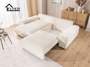 Conjunto de sofá Seccional de diseño moderno para sala de estar, muebles de salón para niños de esquina de tela con cubierta extraíble personalizable por fábrica - Product Image 6