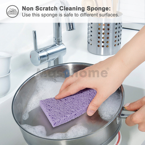 Bán Hot Eco-thân Thiện Món Ăn Rửa Sponge Custom Made Gỗ Khô Bột Giấy Nén Tự Nhiên Hình Chữ Nhật Cellulose Làm Sạch Bọt Biển - Product Image 4