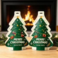 Sachet Doypack Personnalisé en Mylar Imprimé Motif Noël, Scellable à Chaud, Qualité Alimentaire, pour Aliments pour Animaux et Cadeaux Sucrés